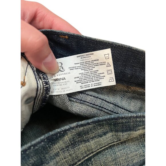 Rock & Republic Sienna Blue Jeans Women's Size 23 Dark Wash Denim NWT - Picture 6 of 8